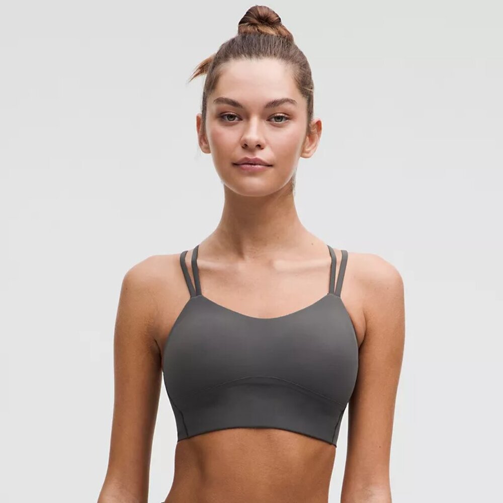 Lululemon Like a Cloud Longline Sports Bra Graphite Grey Size 4